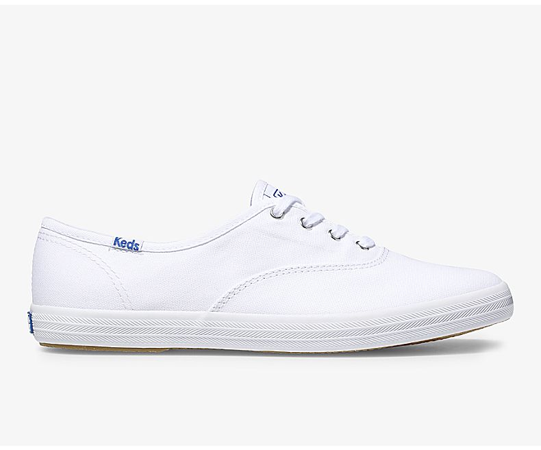 Keds Womens White Lace Up Shoes - Keds Champion Canvas Originals | Keds 261AHTQLR